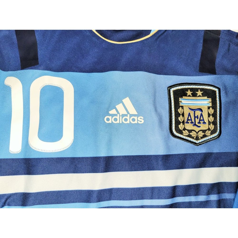 Messi Argentina COPA AMERICA TECHFIT PLAYER ISSUE 2011 Away Soccer Jersey S - Picture 3 of 8
